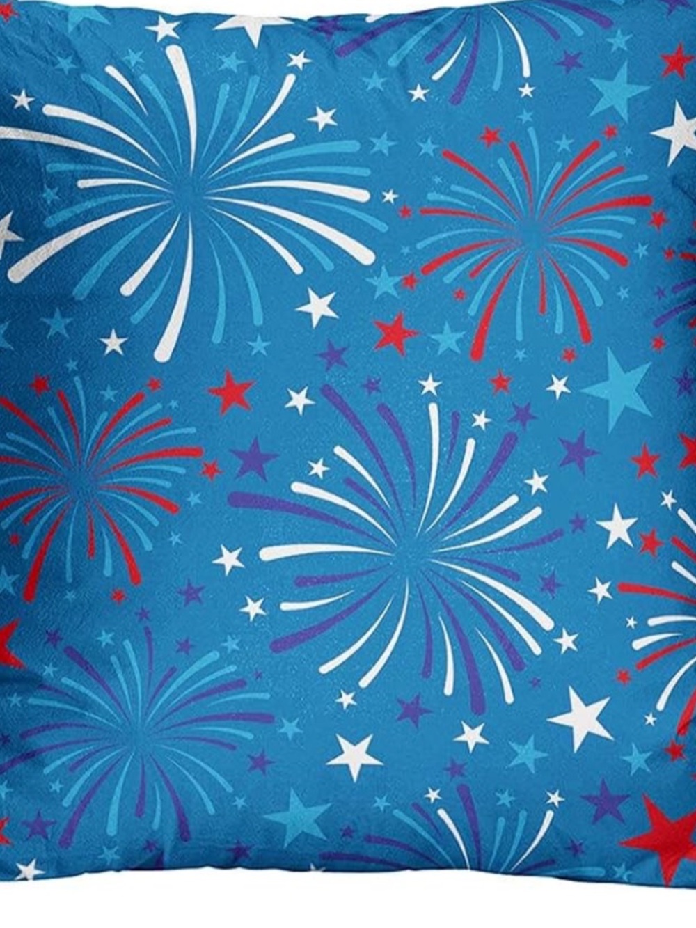 Blue Fireworks Decorative Throw Pillow Cover - Unbranded (2)